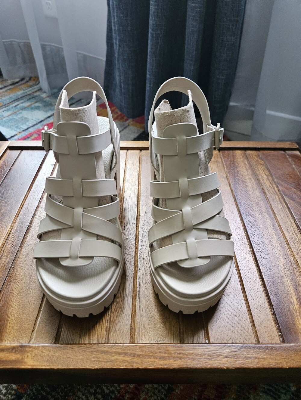 MIA Tira Block Heel Gladiator Platform Sandal